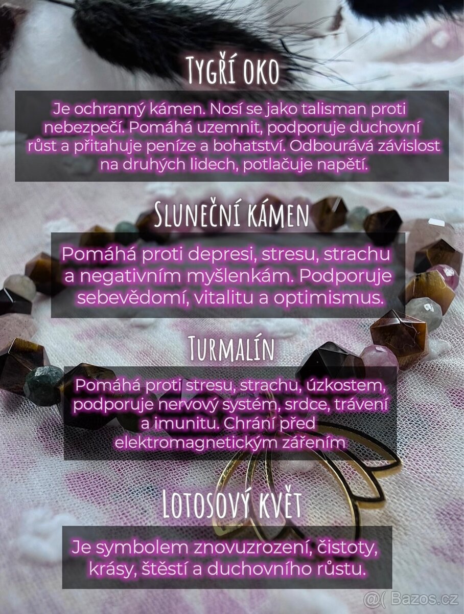 Náramek z minerálů - 11