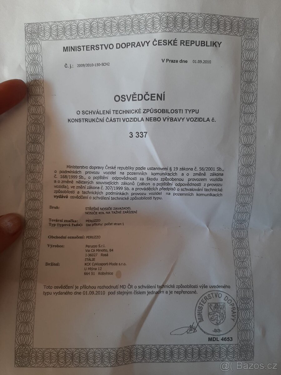 Nosič kol Peruzzo Parma 4 - pro 4 kola, sklopný (zapůjčení) - 11