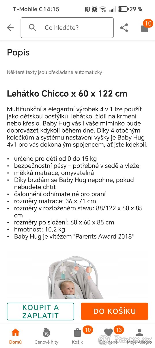 Postýlka Baby Hug 4v1 - 11