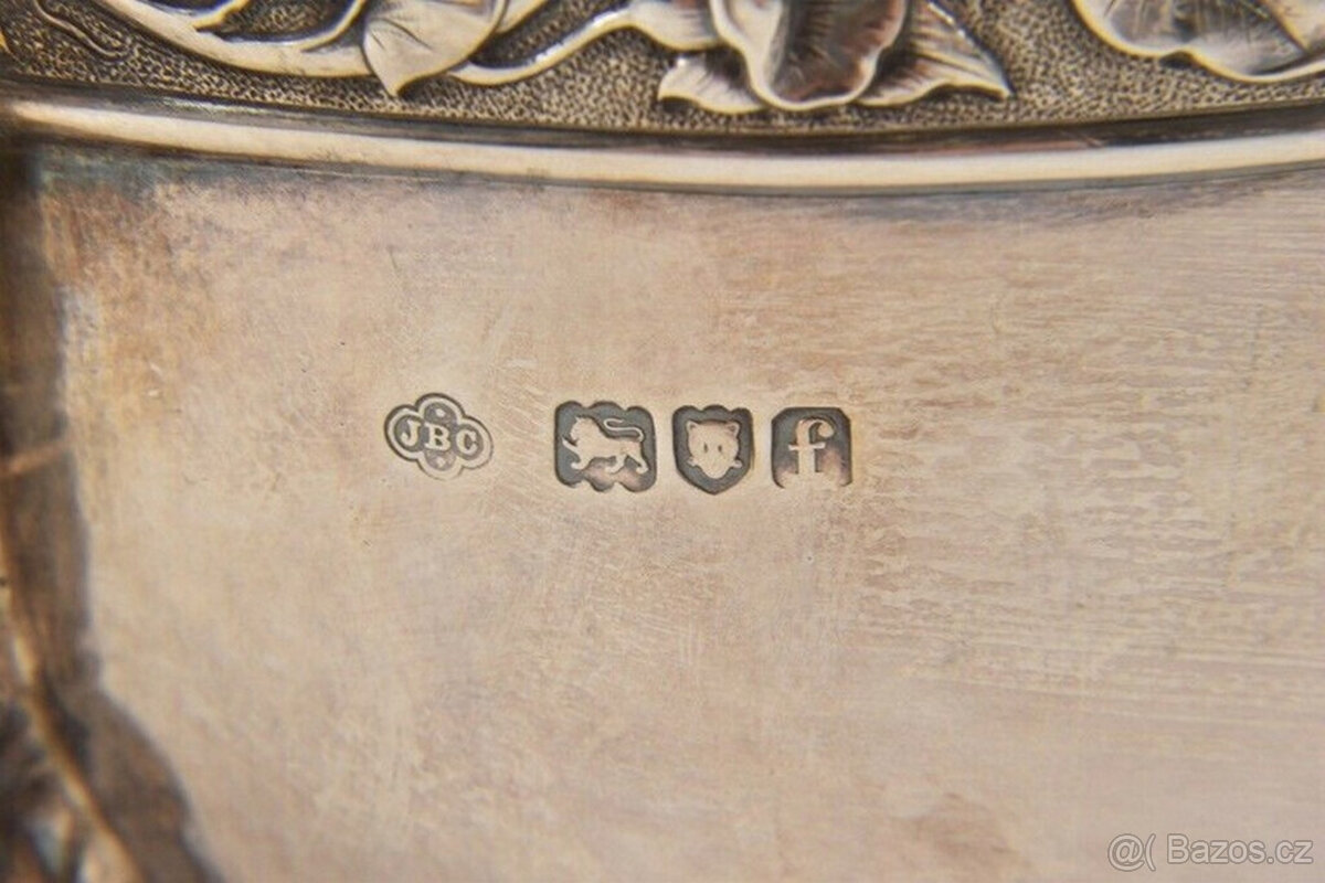 Stříbrný čajový servis, Londýn 190102, 8 kg, hadí rukojeti - 11