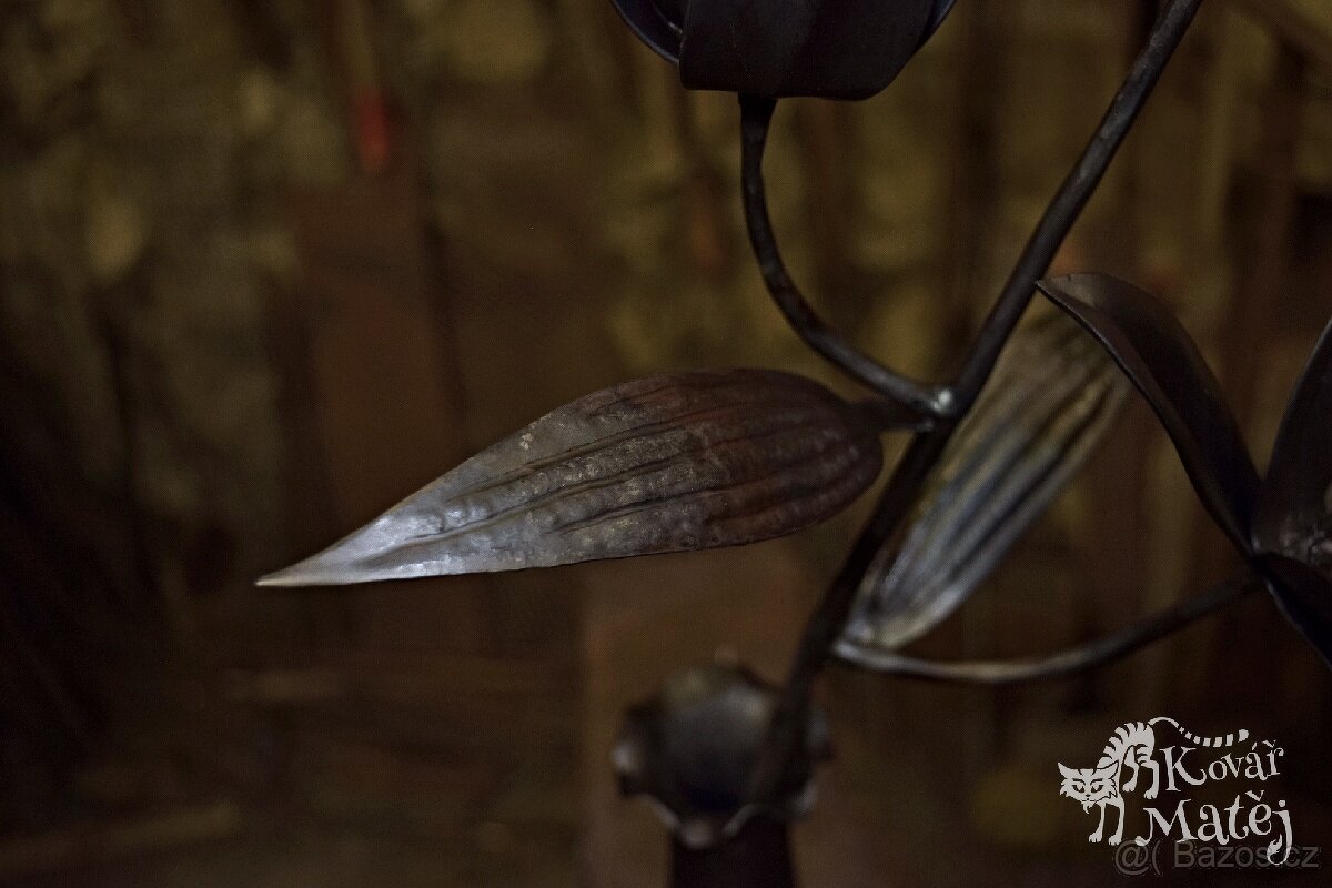 Kovaná květina , kovaná lilie, kovaná růže atd. - 11