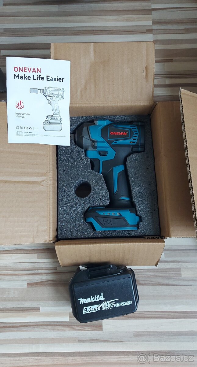 Rázový Aku utahovák-ONEVAN,Gisam, pro Aku Makita baterie 18V - 11