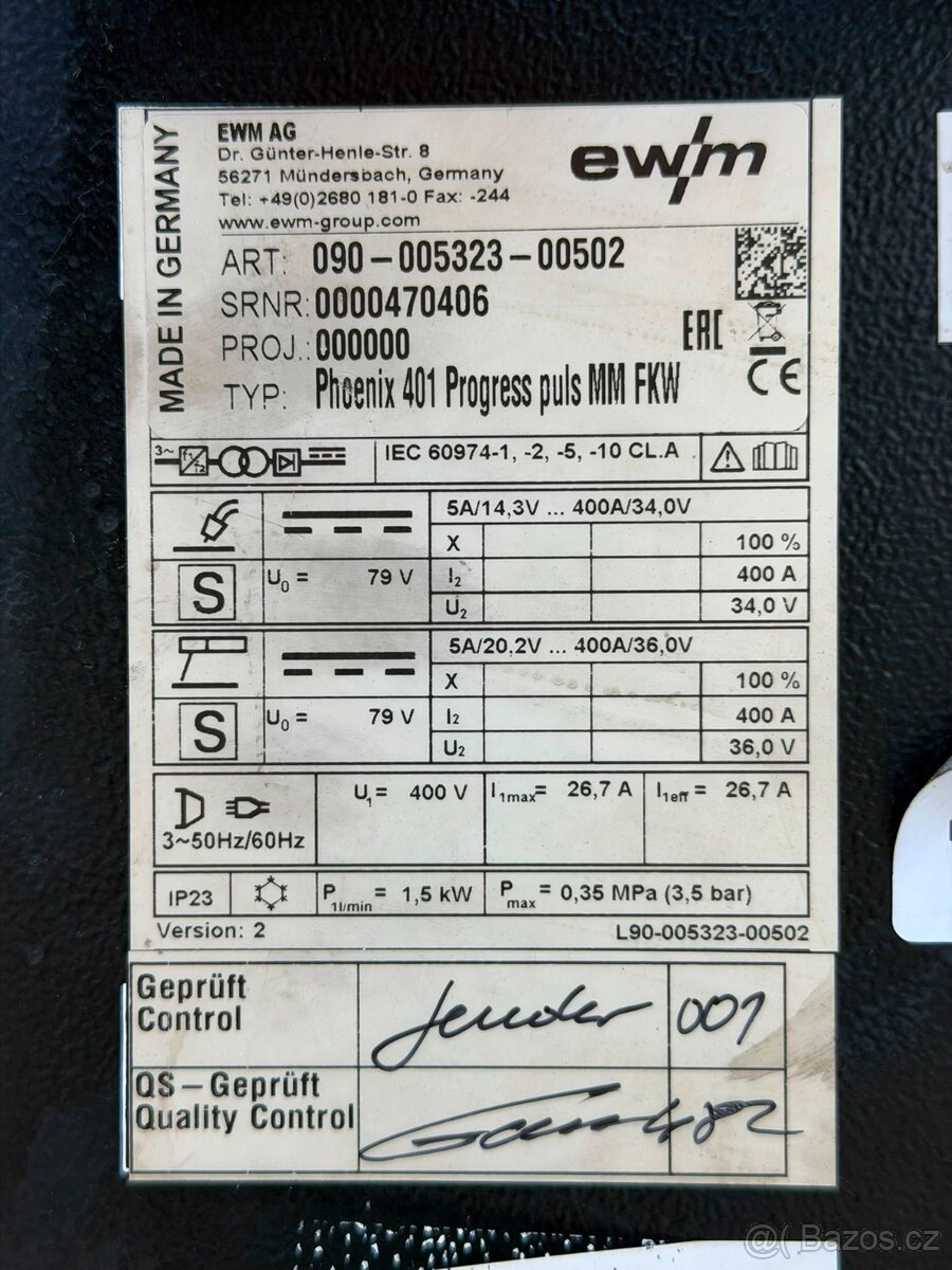 EWM Phoenix 401 Progress puls – pulzní MIG/MAG 400 A - 11