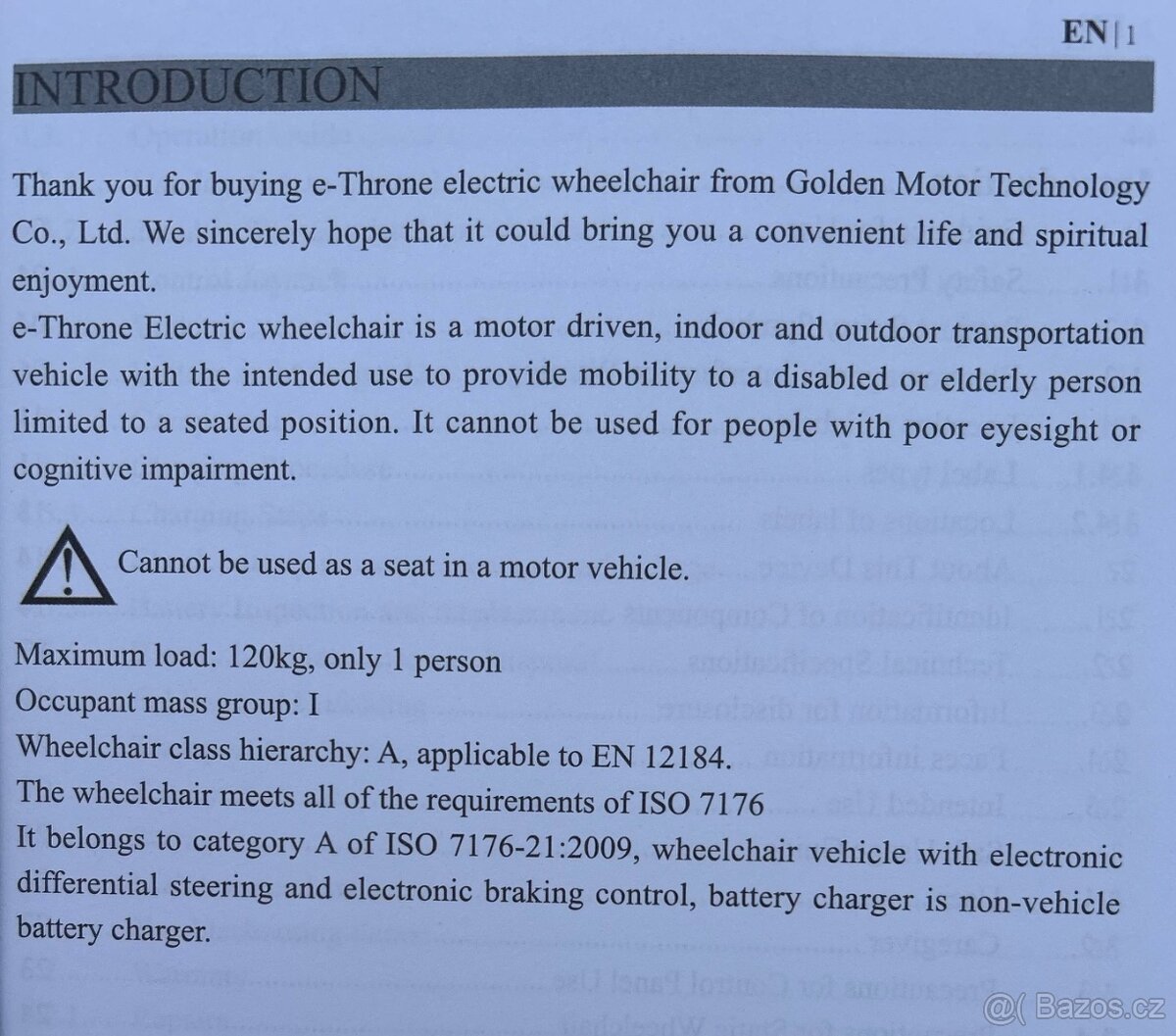 Levně nepoužitý elektrický invalidní vozík - 11