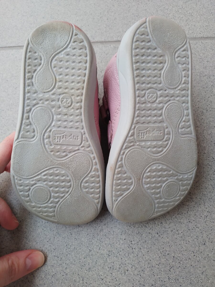 Barefoot kotníkové boty Superfit Superfree Nappa Rosa vel. 2 - 11