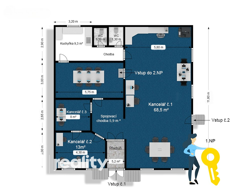 Pronájem sídla firmy, 450 m2, Troubsko u Brna - 11