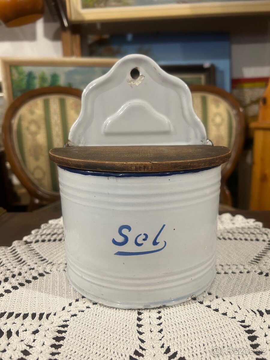 Stará smaltovaná solnička - 11