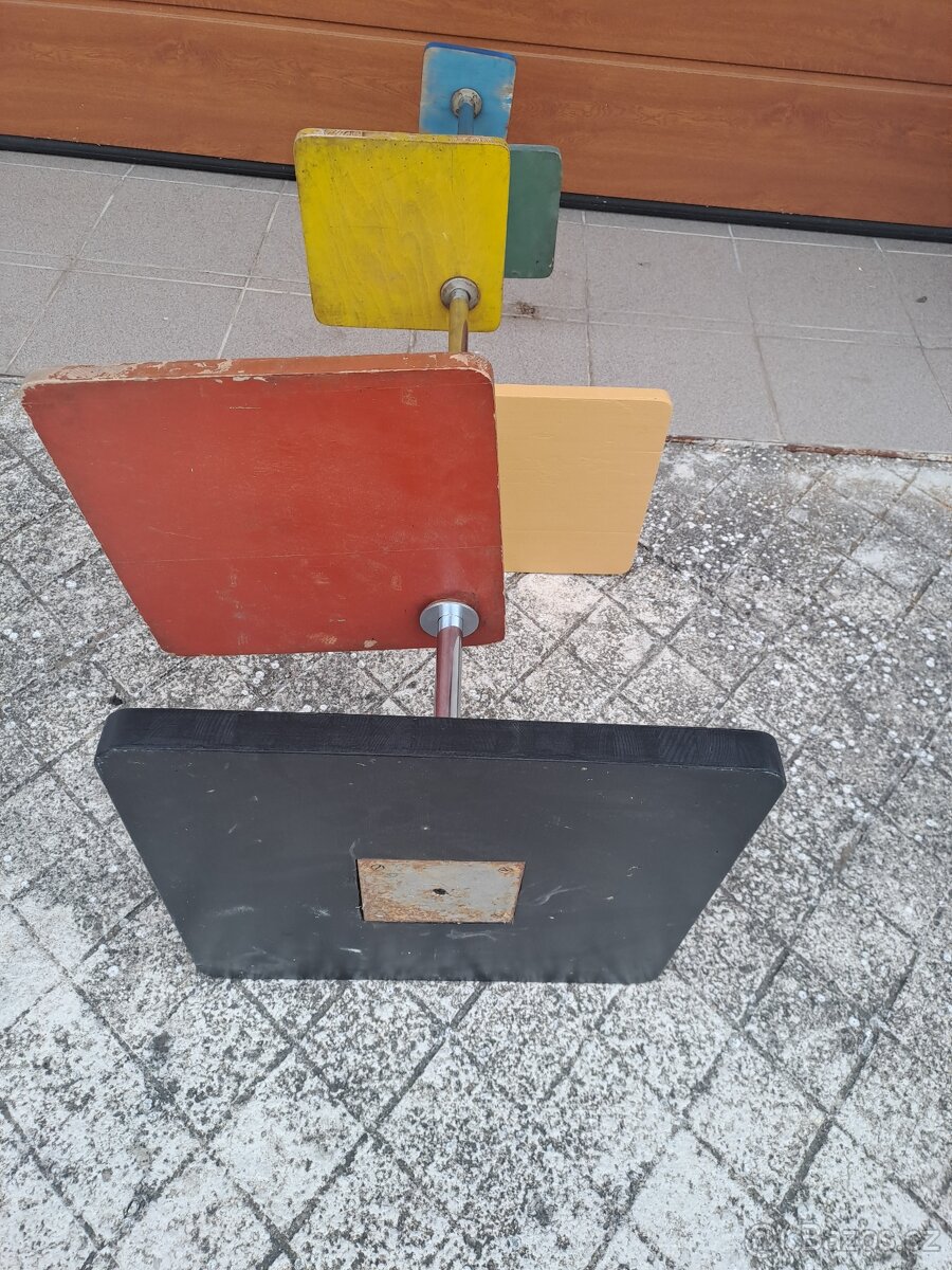 chrom - chromovaný květinový stojan - stolek THONET - KOVONA - 11