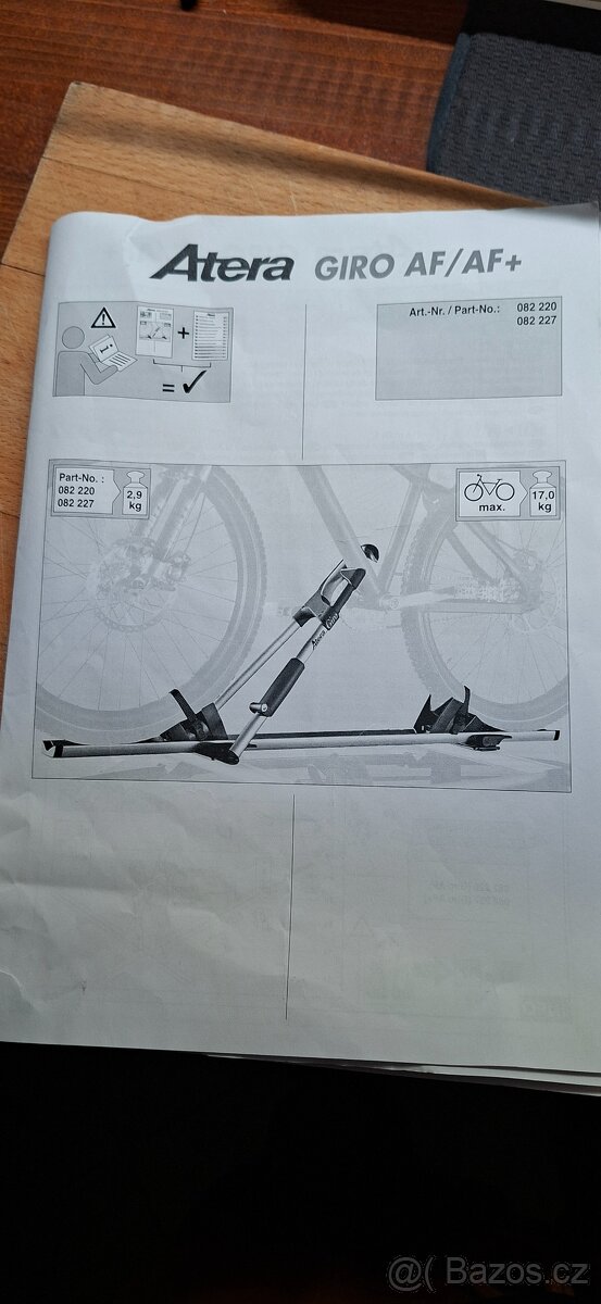 Střešní nosiče Atera Giro AF+, 4ks i s hagusy - 11