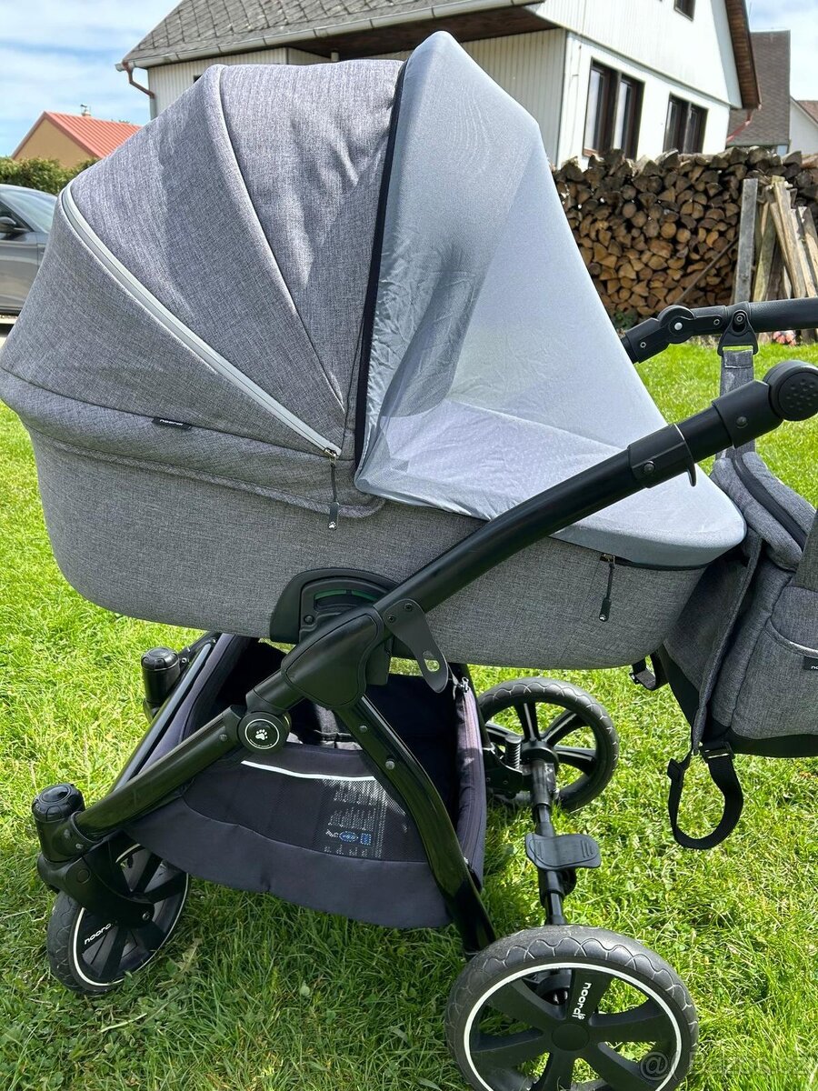 Kočárek NOORDI Fjordi III 2 v 1, dark grey - 11