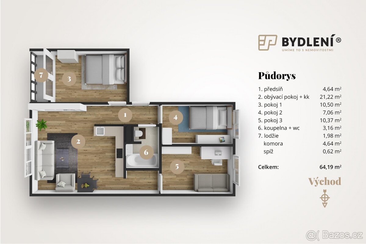 Pronájem bytu 4+kk 64m - 11