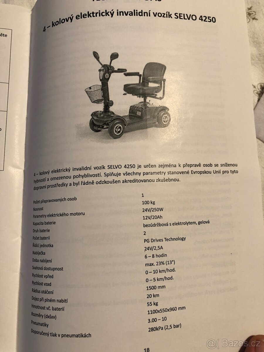 Selvo 4250 El.invalidní vozík - 11