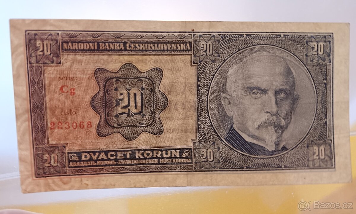 Staré bankovky RU,Čsr,protektorát,čssr, německo - 11