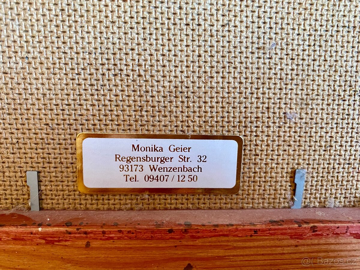 Staré krásné obrazy 2 kusy, olejomalba na desce - 11