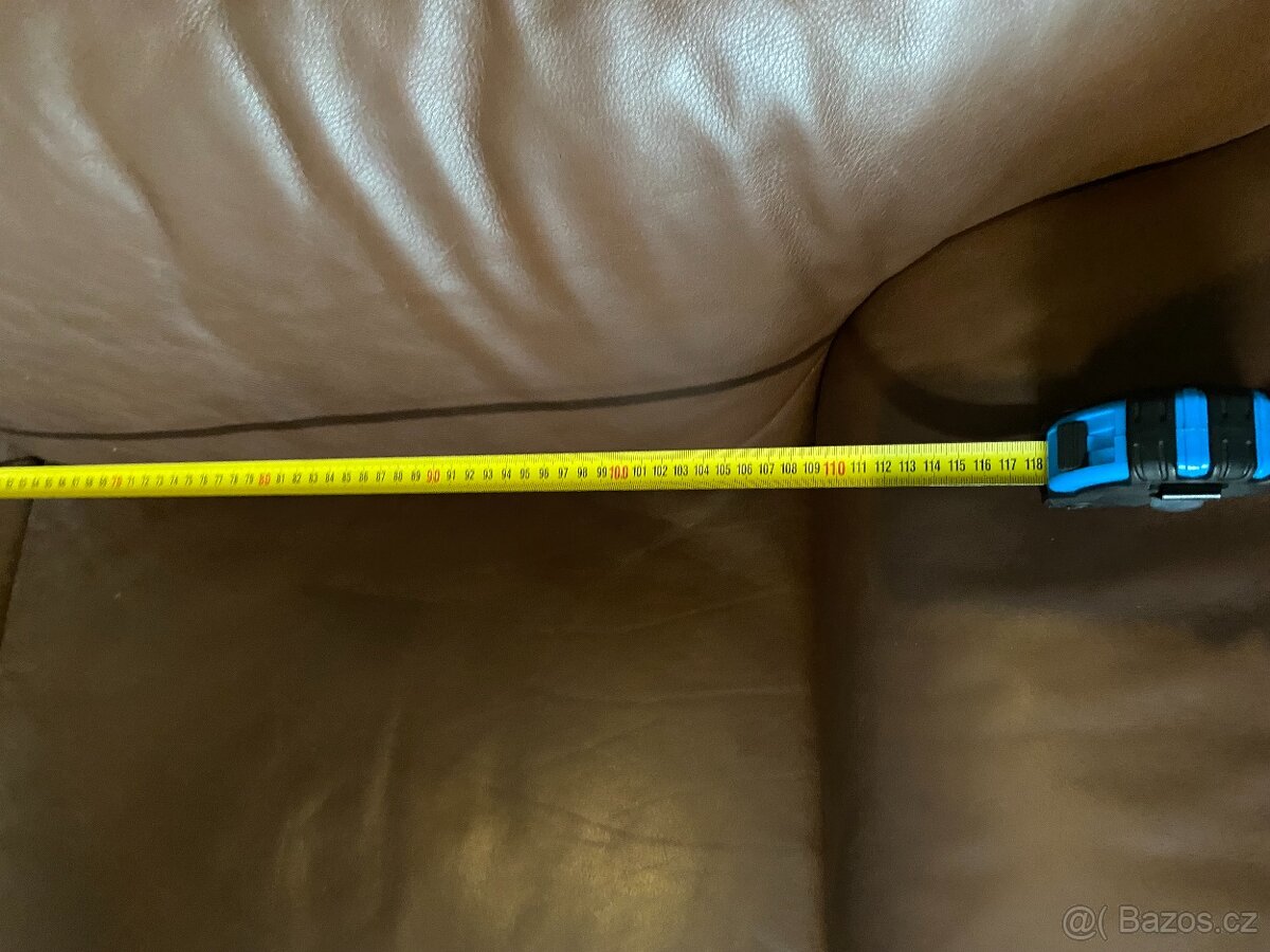 KOŽENÝ DVOUSED Segmüller -D POLOHOVATELNÝ, S PODNOŽNÍKEM - 11