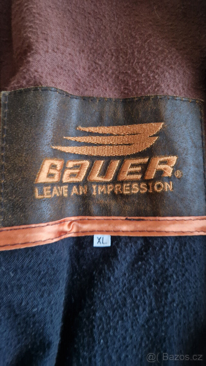 Kožená bunda BAUER hnědá XL - 11