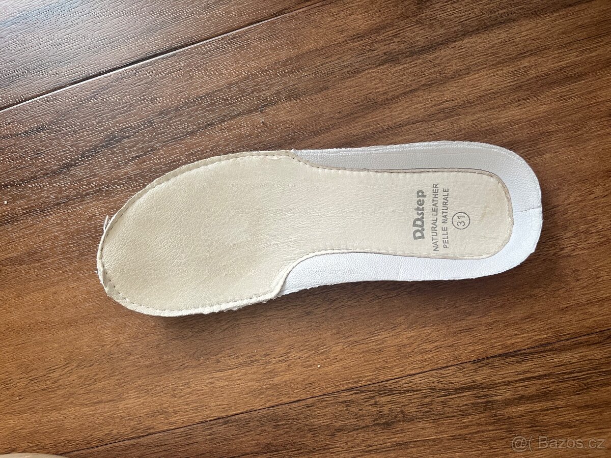 Kožené tenisky celoročky boty na suchý zip D.D.Step - 11