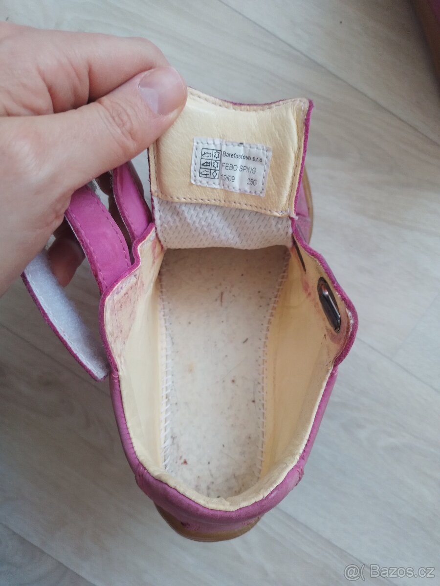 Dívčí kožené barefoot celoročky Baby Bare Febo Spring vel.25 - 11