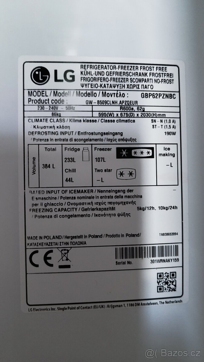 Lednice LG GBP62PZNBC - 11