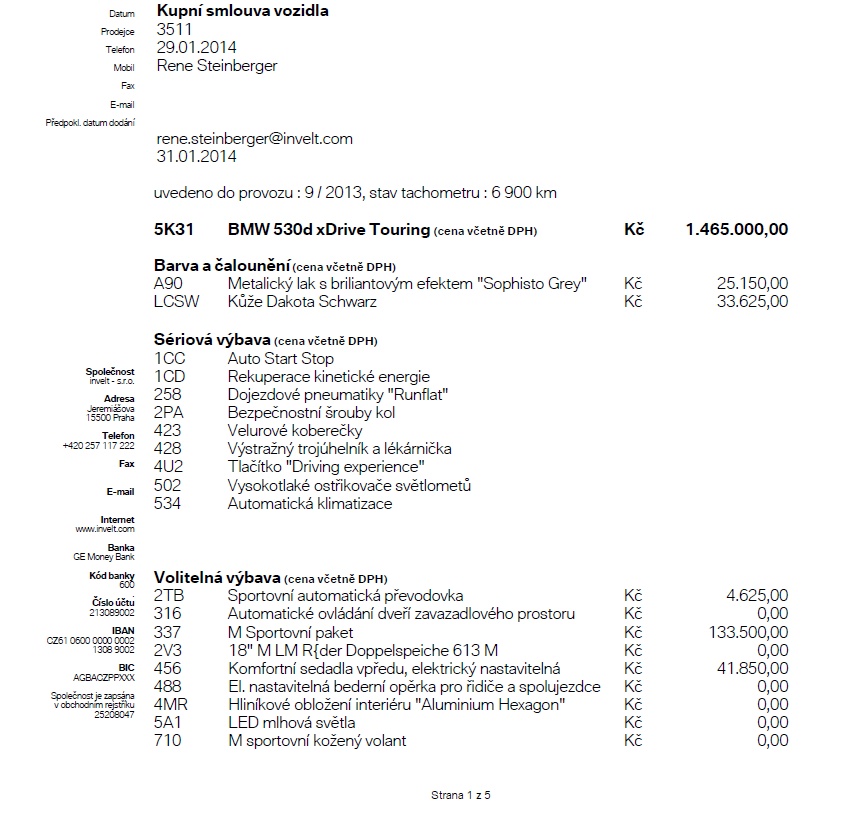 BMW Řada 5 F11 530D xDrive 190kw M packet Facelift mod.2014 - 11