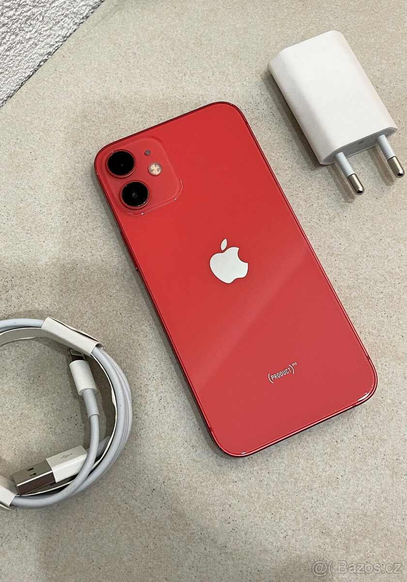 🍏 Apple iPhone 12 MINI 64GB - Red (12m. ZÁRUKA) + DÁRKY - 11