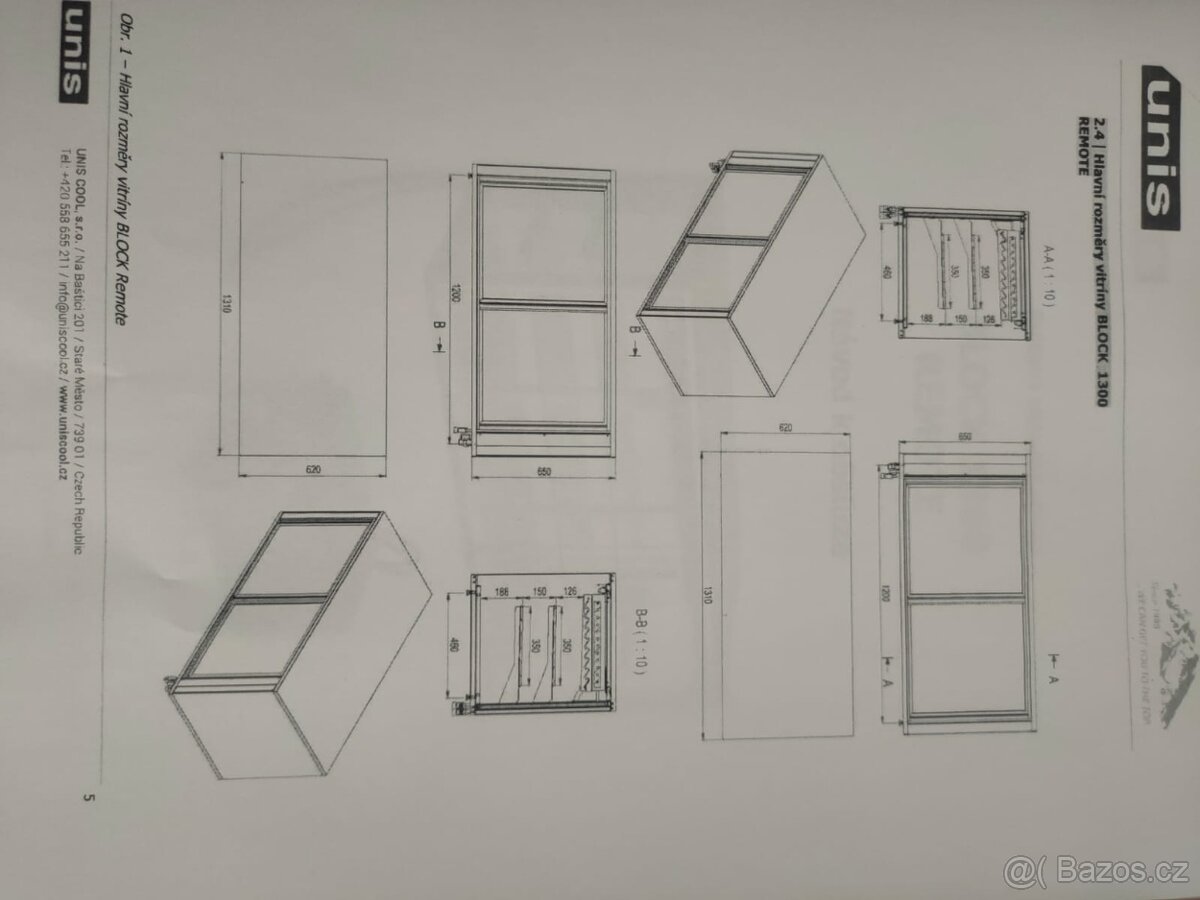 Stolní chladící vitrína BLOCK 1300 samoobslužná - 11