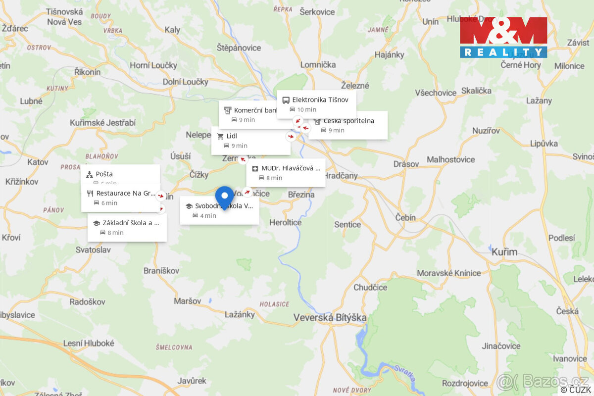 Prodej pozemku k bydlení v Pejškově u Tišnova - 11