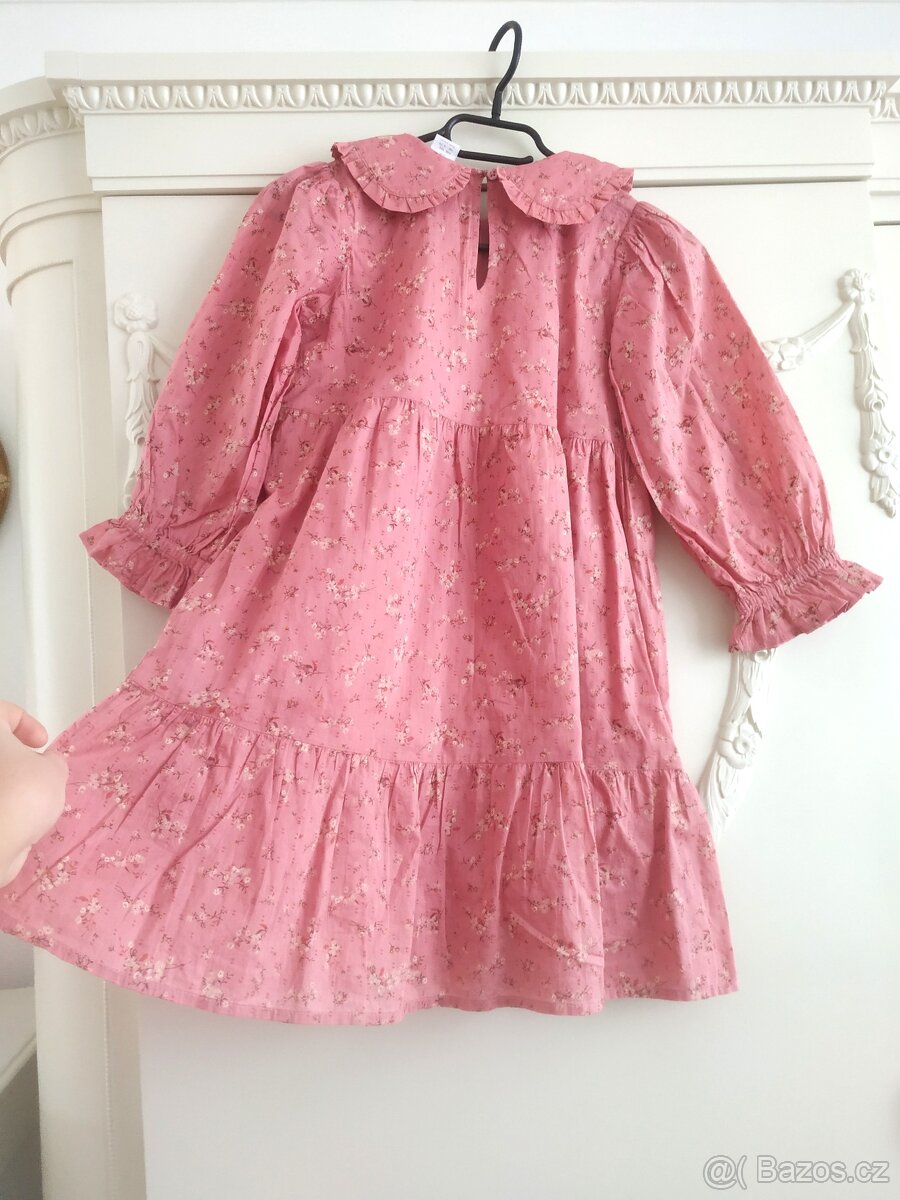 Nepoužité nové šaty Lindex 122 i 128 a 116 kytičky - 11