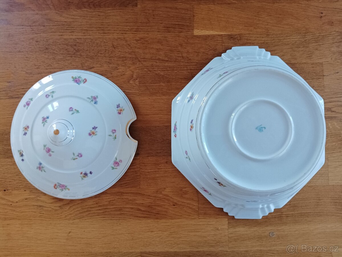 ART DECO PORCELÁNOVÁ TERINA HÁZENKA VD FRANCE - 11