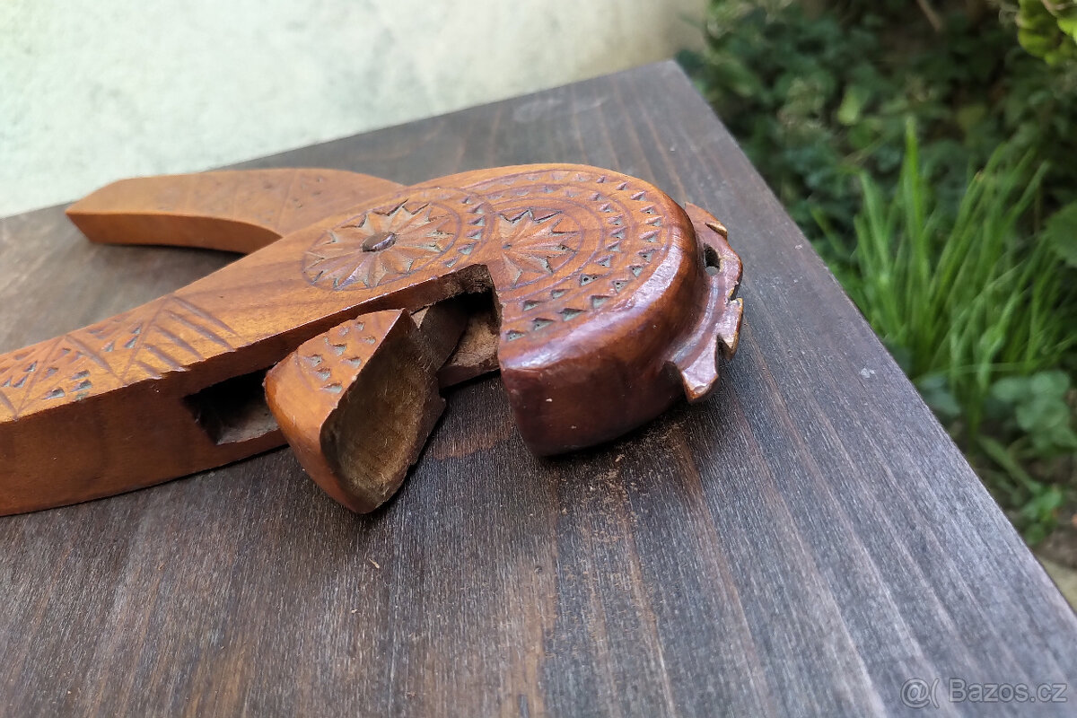 Dekorace z Indie, dřevo, 5ks - 11