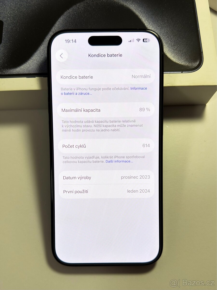 Apple iPhone 15 Pro, 256GB modrý titan, záruka 11.01.2026 - 11