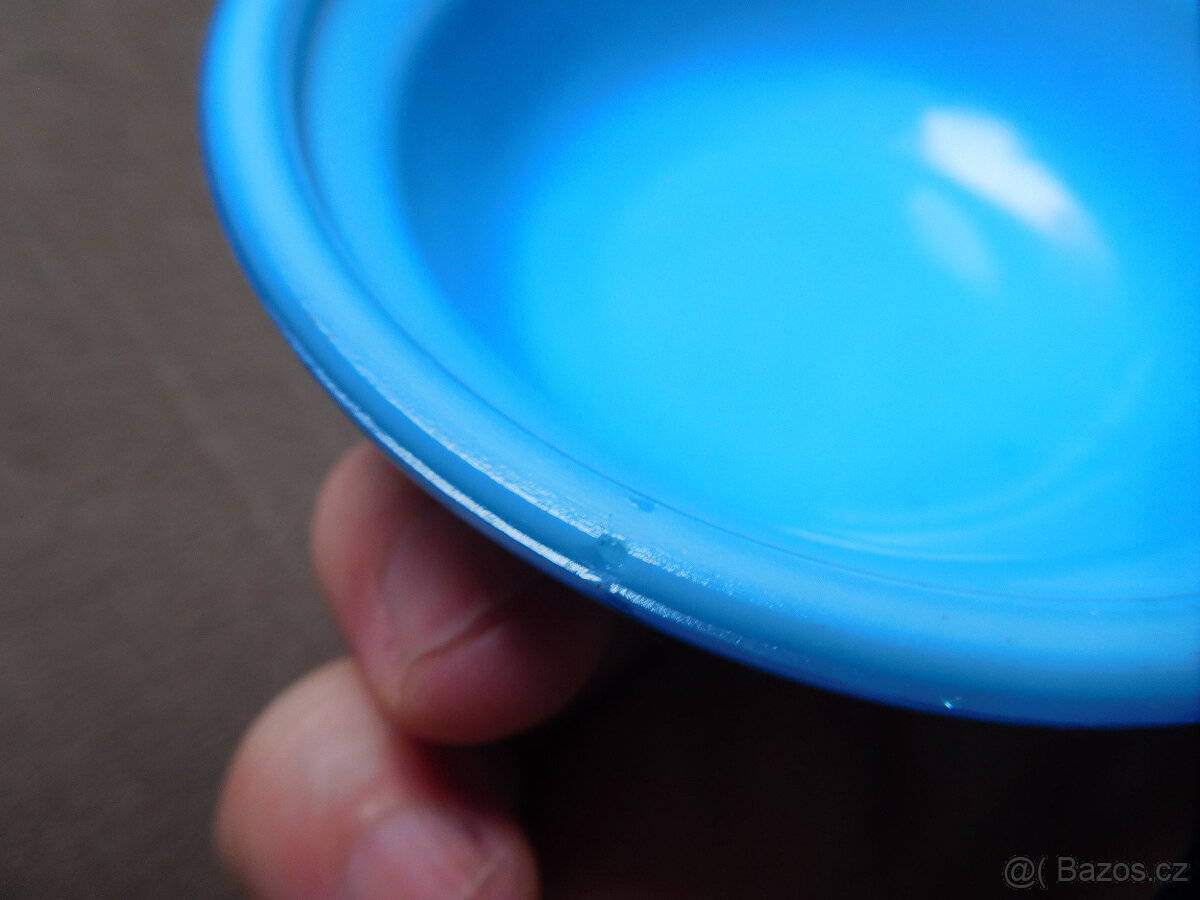 DÓZA - MODRÁ - MALACHIT - JADE SKLO - 11