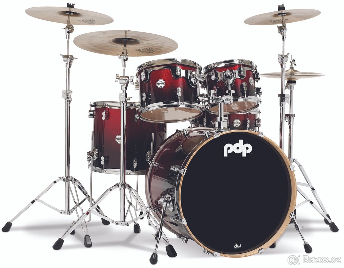 Bicí souprava pdp by DW+hardware,javorová,lakovaná jako nová - 11