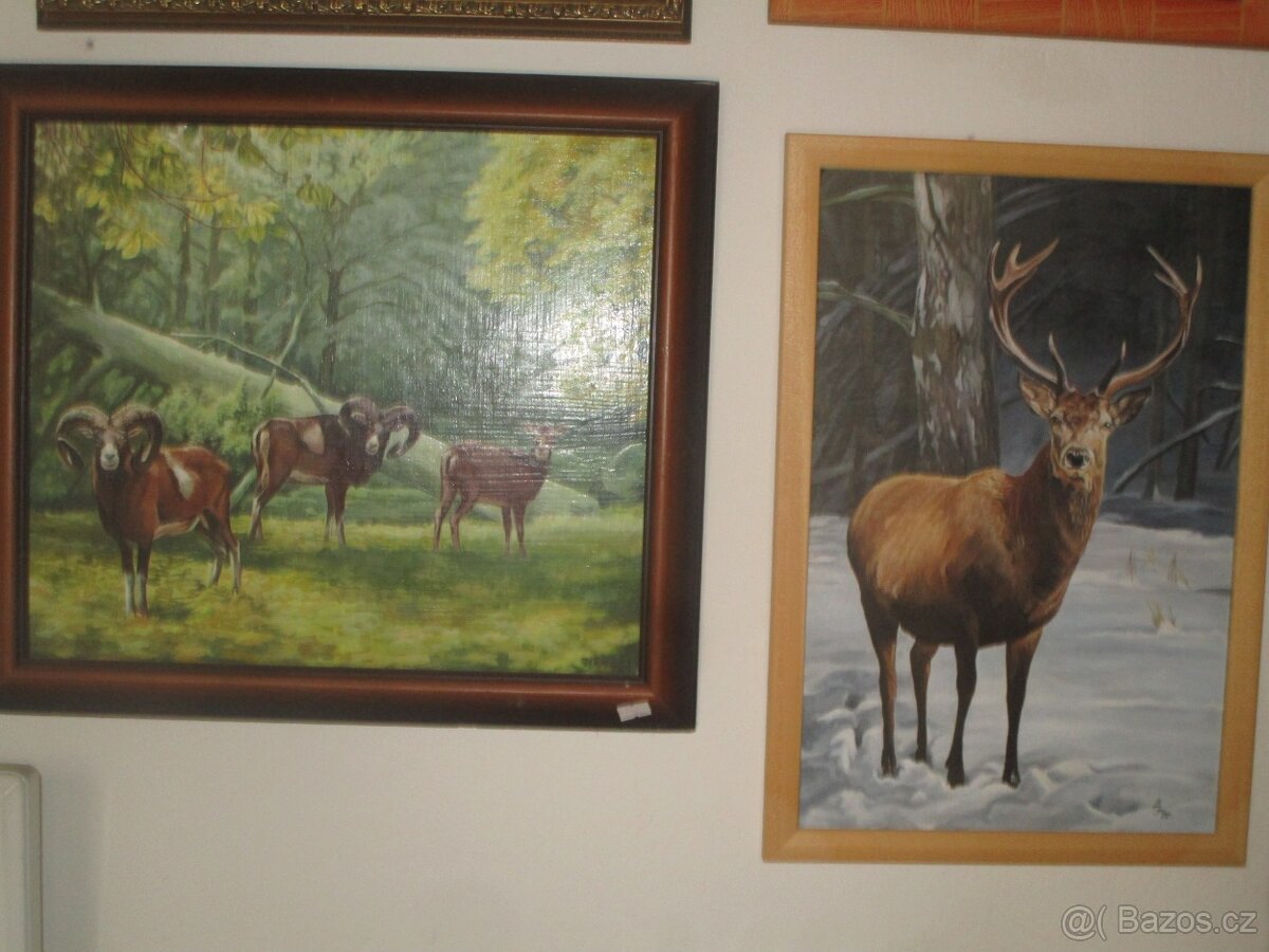 RUČNĚ MALOVANÉ OBRAZY-VÁNOČNÍ SLEVA - 11