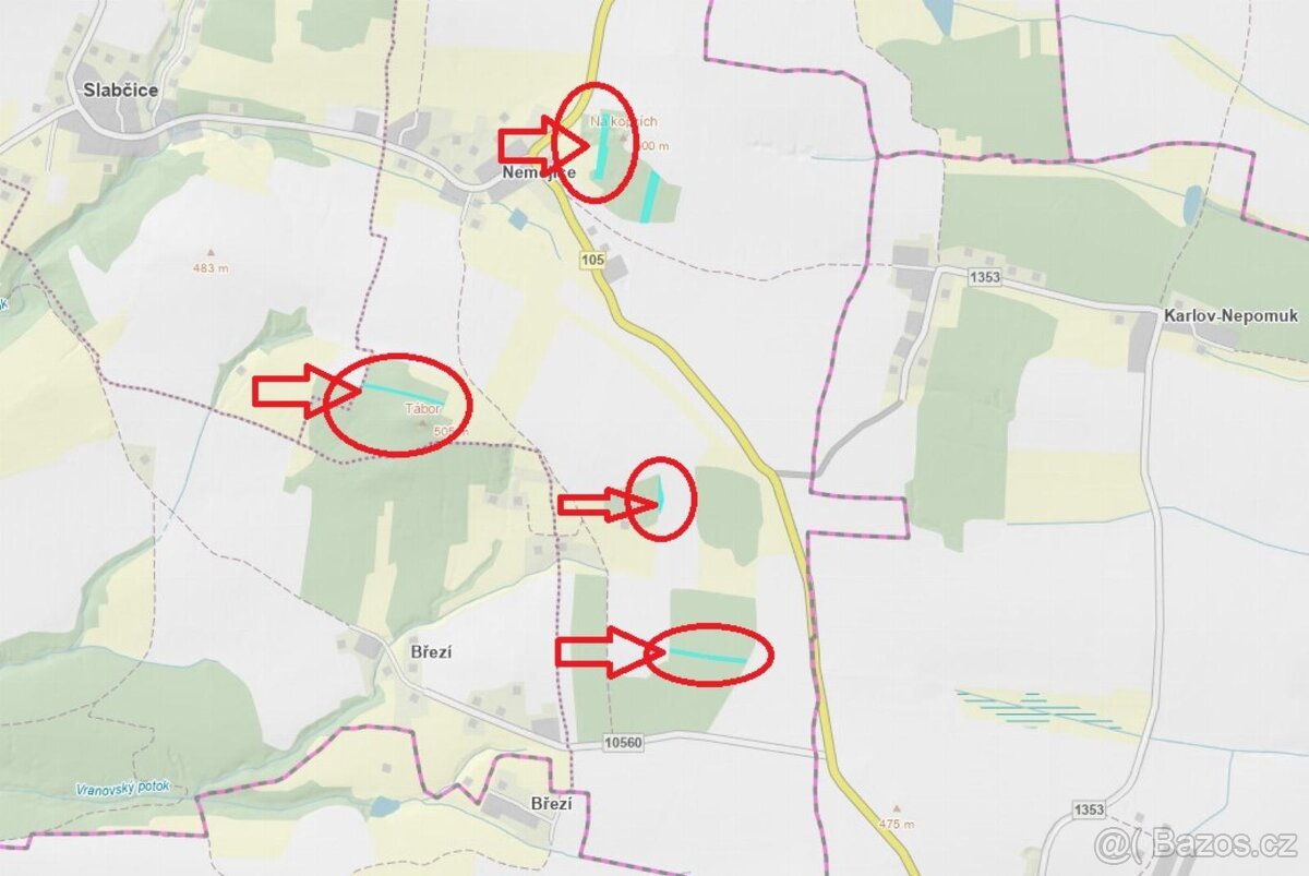 Prodám pozemky v katastrálním území Nemějice - 11