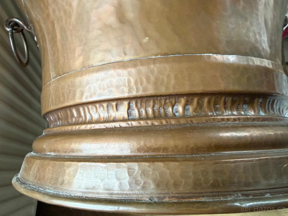 Starožitná měděná nádoba velká - 11