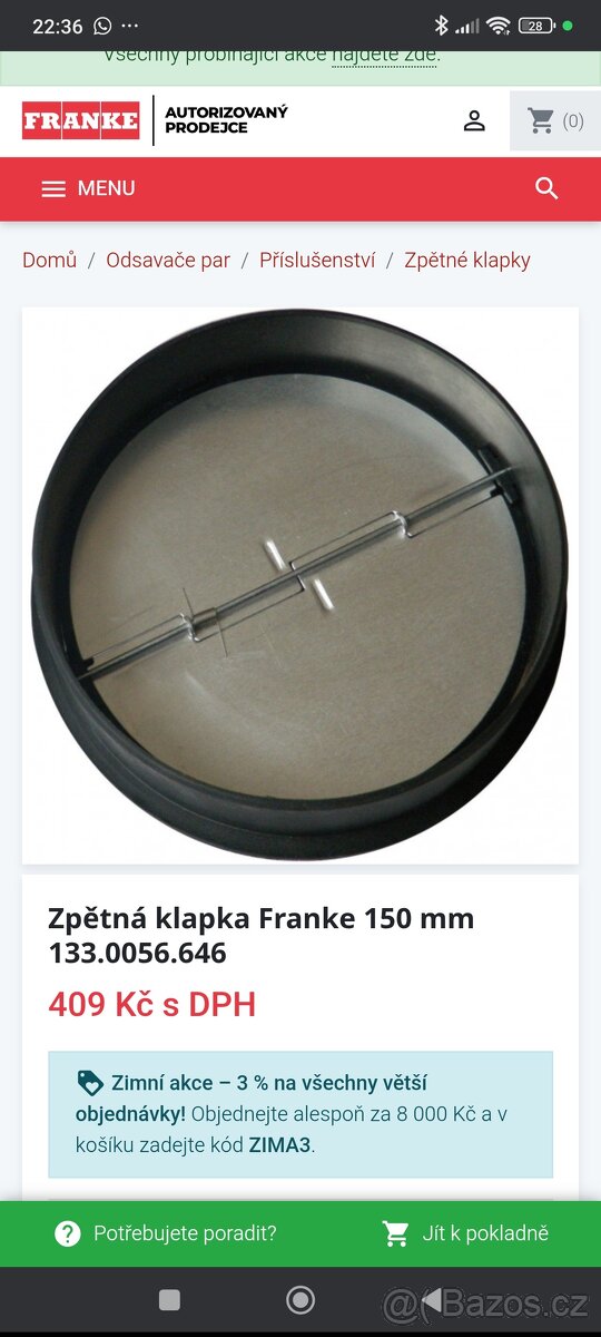 Odsavač par Franke FBFE BK A70 basic - 11