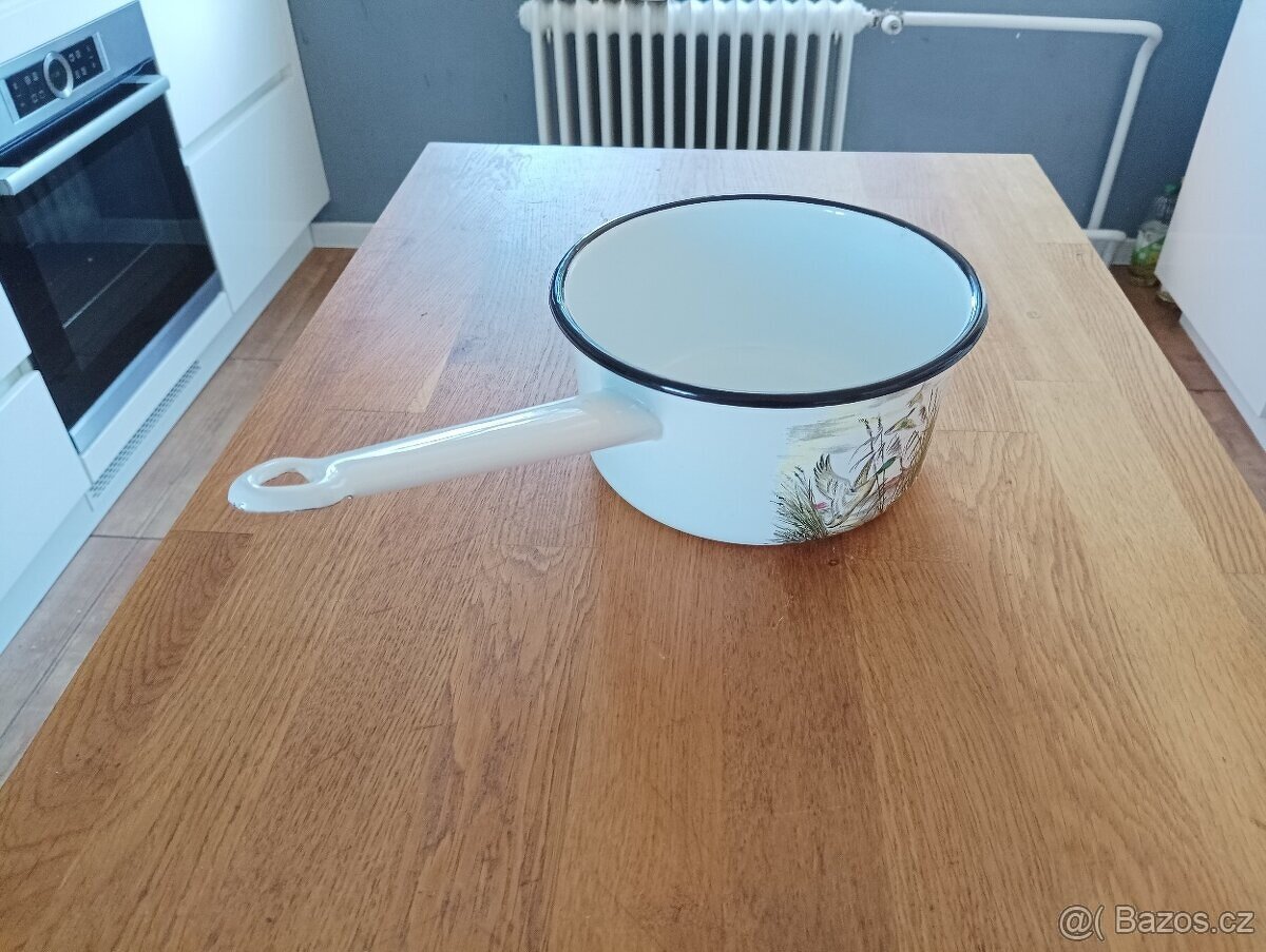 SMALTOVANÝ VINTAGE HRNEC JAPY FRERES FRANCIE - 11