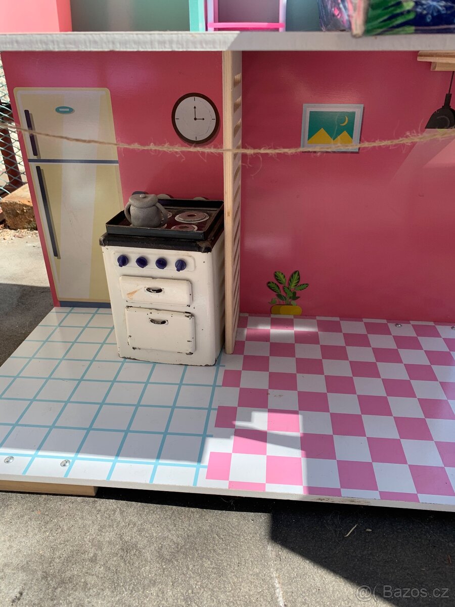 Domečky pro dřevěné panenky s příslušenstvím, pro Barbie - 11