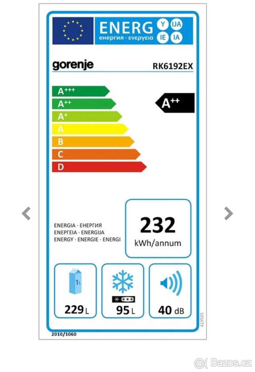 Lednička s mrazákem Gorenje 6192 EX - 11