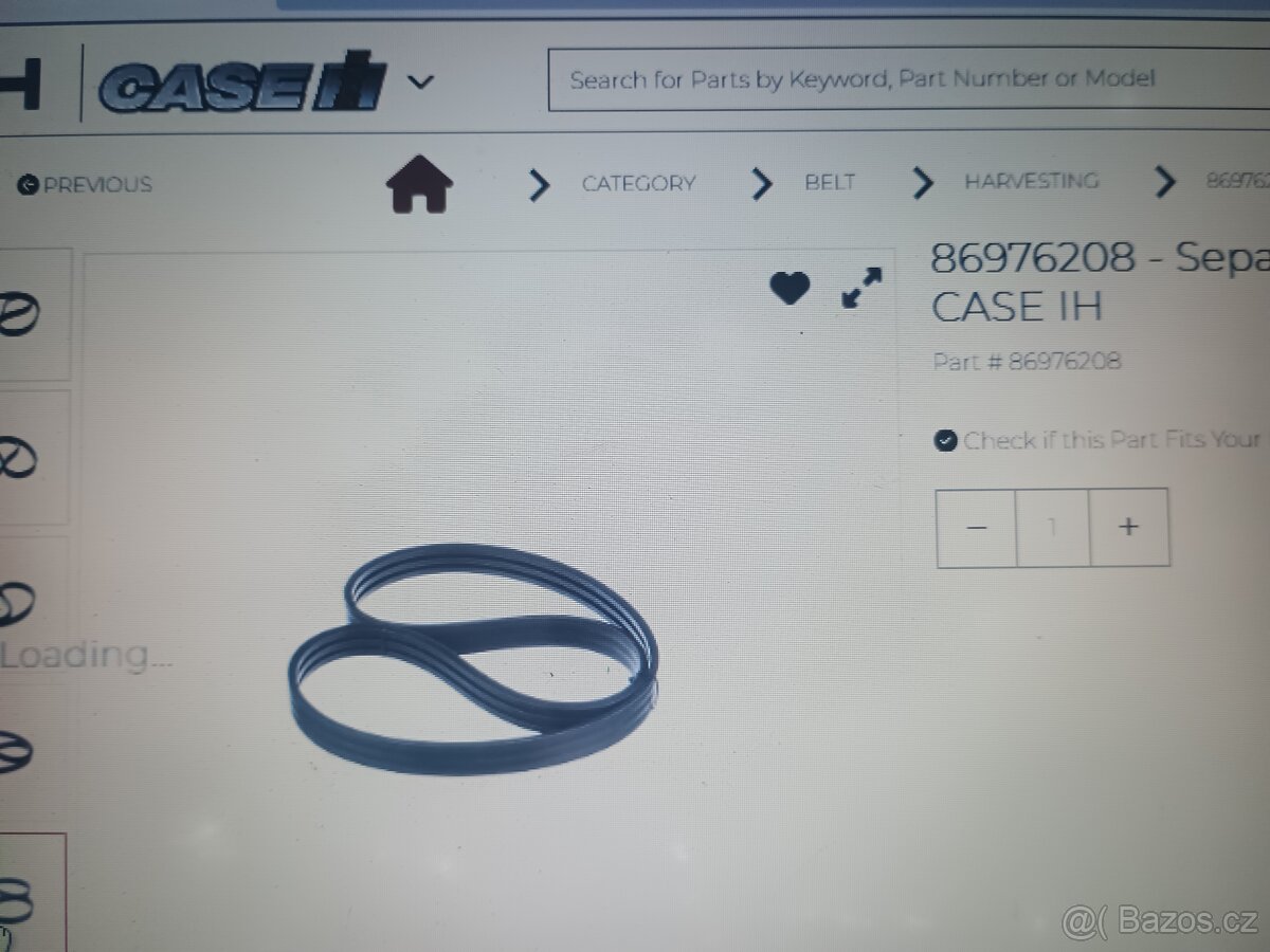 Sklízecí mlátička -kombajn CASE náhradní díly - 11