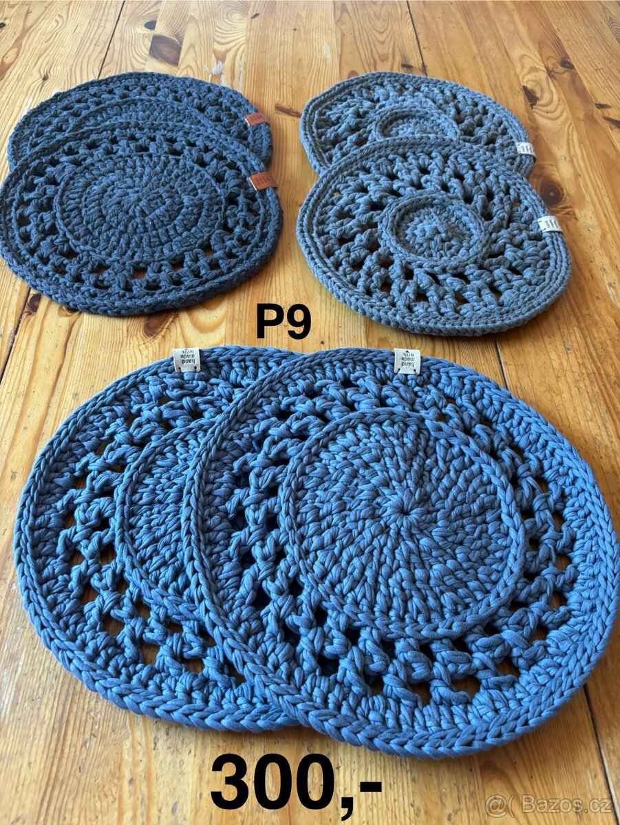 Stylové háčkované prostíránì-cena za sadu(set) - 11