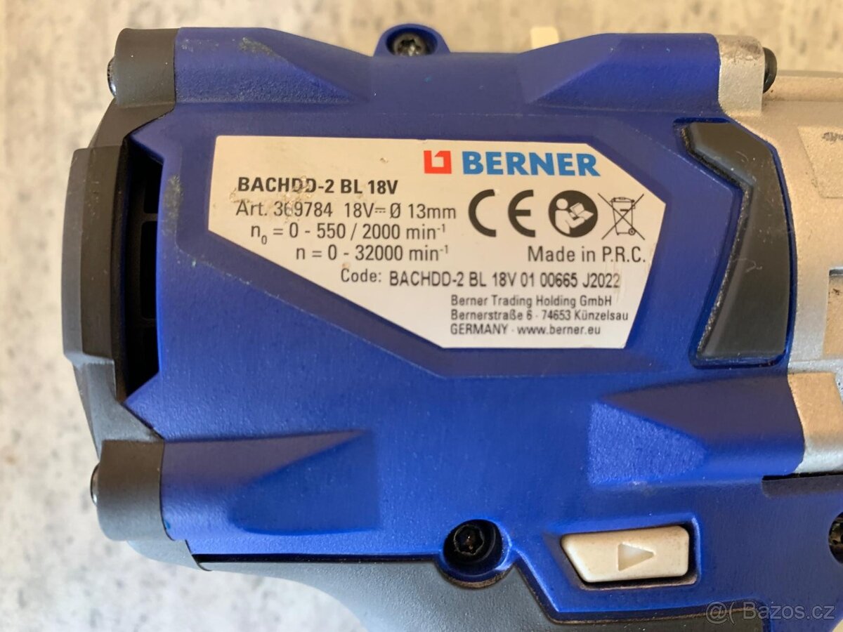 Aku Berner BACHDD-2 BL 18V +bat. 5.0 Ah+ nabíječka - 11