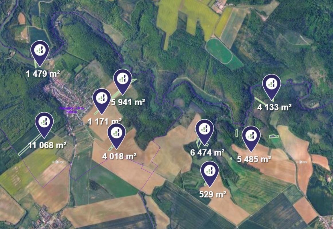 Prodej podílu 1/2 lesa 9 147 m², Ořechov - 11