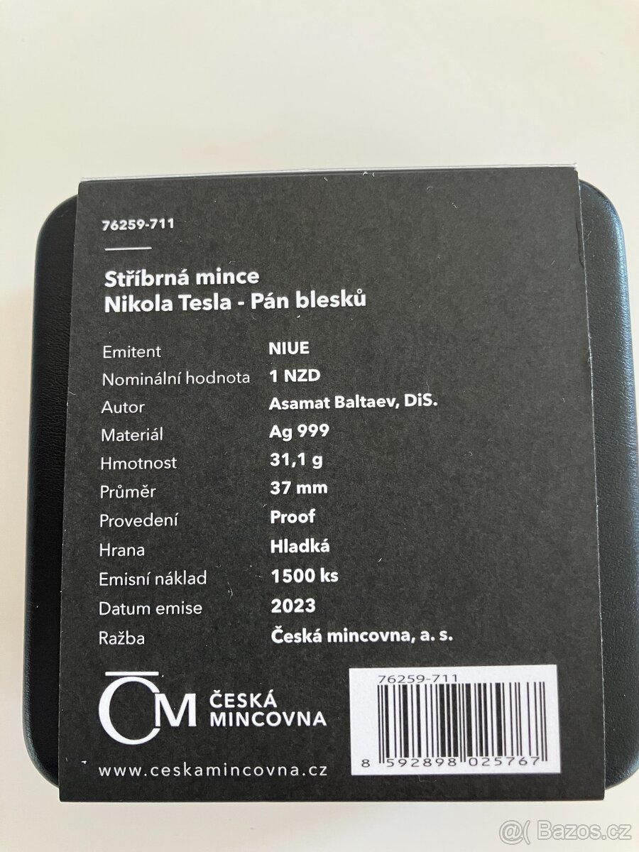 Sada strieborných mincí NIKOLA TESLA - 11