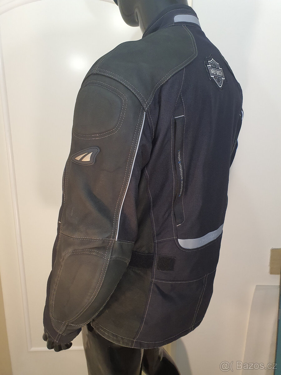 Mohawk MVS-1 Kůže Textil bunda na moto Harley XL - 11