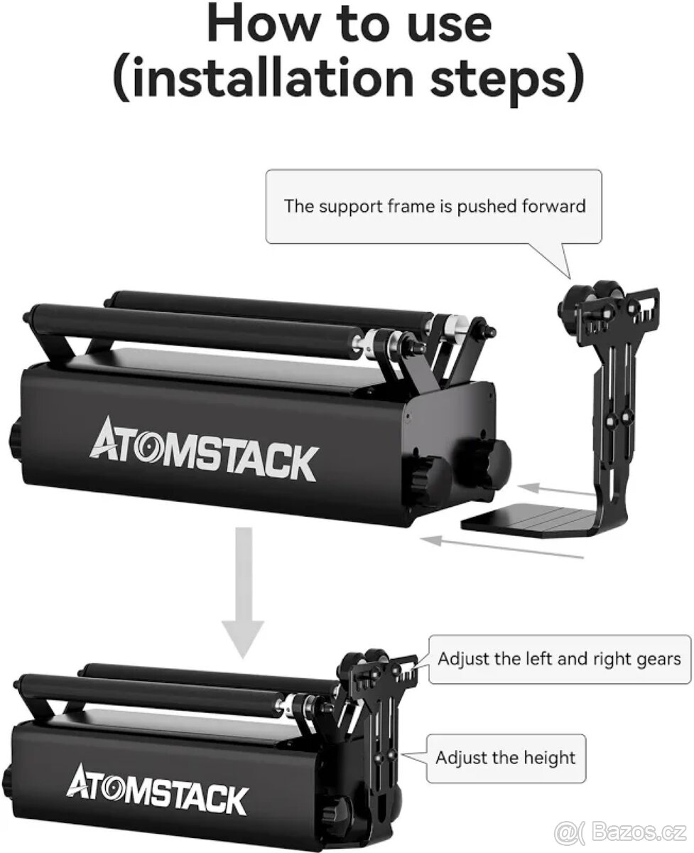 Rotační válec pro laserovou gravírku ATOMSTACK R3 Pro - 11