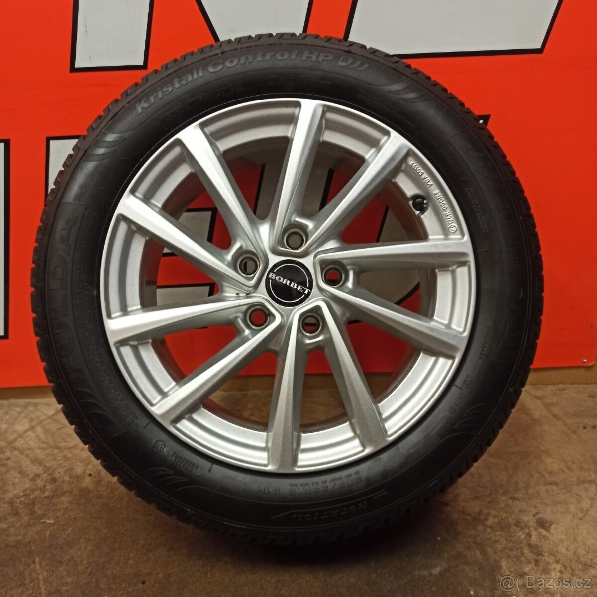 ALU kola Borbet 5x112, ET48, zimní pneu 205/55 R16 - 11