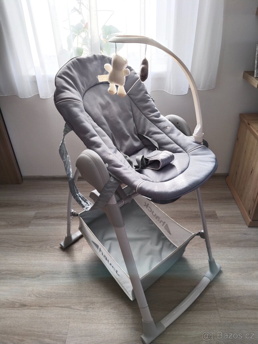 Jídelní židlička s lehátkem a houpačkou 3v1 - 11