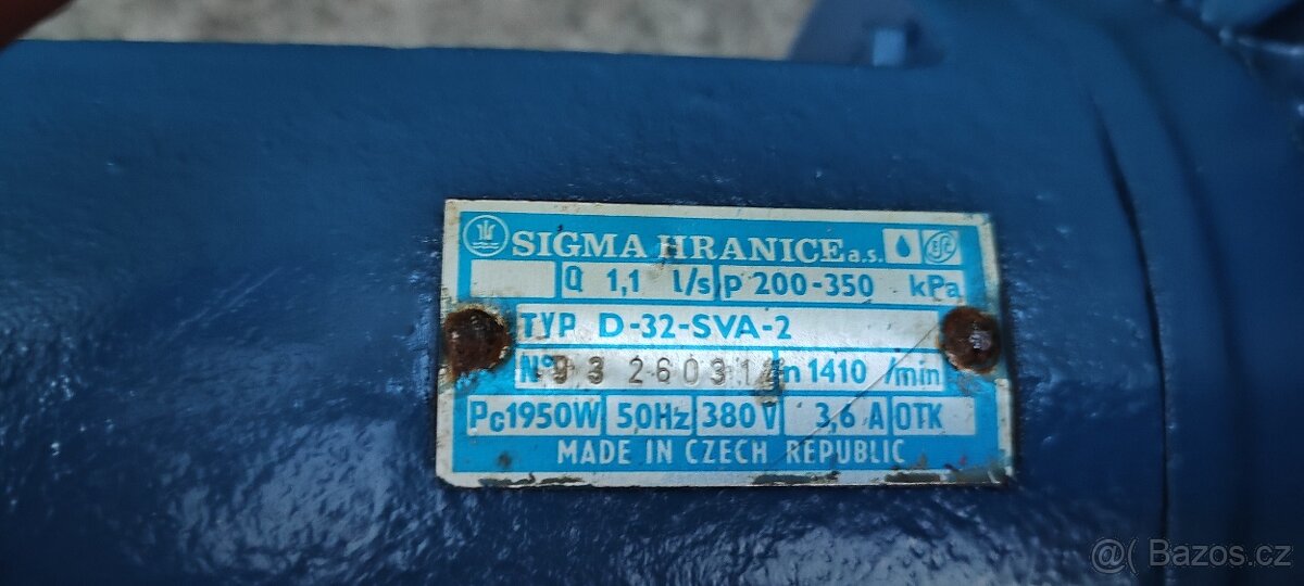 Čerpadlo Sigma 32 SVA po G.O. - 11